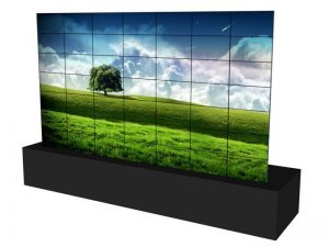 seemlesse videowall 7x7 aus 46 Inch Displays rent