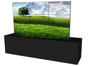 seemlesse videowall 3x3 aus 46 Inch Displays rent