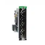 Barco HDMI 2.0 Quad Output Card (new) shown as a green circuit board with four vertically aligned, clearly labeled HDMI ports and a built-in cooling fan, designed for high-performance video output.