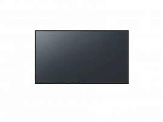 Large flat black rectangle, likely a turned-off flat-screen TV or computer monitor, displayed against a plain white background—perfect for modern home or office use.