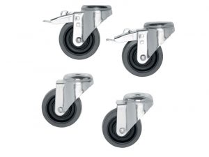 Heavy duty casters - Vogels PFA 9114 | Connect it | Heavy duty castors up to 160 kg (1 set = 4 pieces) | ø 100 mm | rubberized (new) purchase