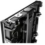 Close-up photo of the back of a Unilumin URMIII 2.6 MK2 Pro LED wall module, 2.6mm pixel pitch, highlighting connectors, locking mechanisms, and structural components for secure installation—ideal for detailed visual display setups.