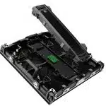 Unilumin URMIII 2.6 MK2 Pro black rectangular LED wall module (2.6mm) with top cover open, revealing internal wiring and a green circuit board—new product for purchase.