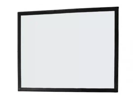 Celexon Mobil Expert Folding Frame Screen (cloth) front projection screen with a white display area, black border, and sturdy folding frame—ideal for clear presentations at home or in the office.