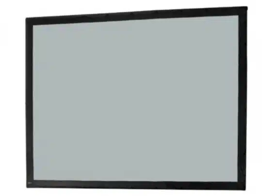 Celexon Mobil Expert Rear Projection Folding Frame Screen with cloth—features a sleek black frame and smooth gray projection surface, designed for portable, high-quality image display in professional or home settings.
