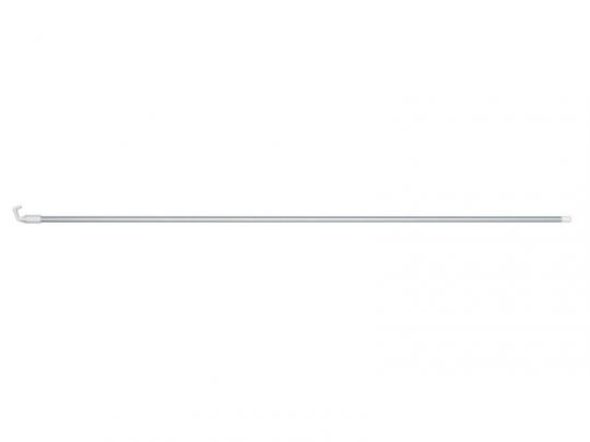 Celexon tension rod for roller screens – a long, slim white metal rod featuring a hooked end and capped tip, designed as an accessory to improve your projection screen setup. Shown against a plain white background.