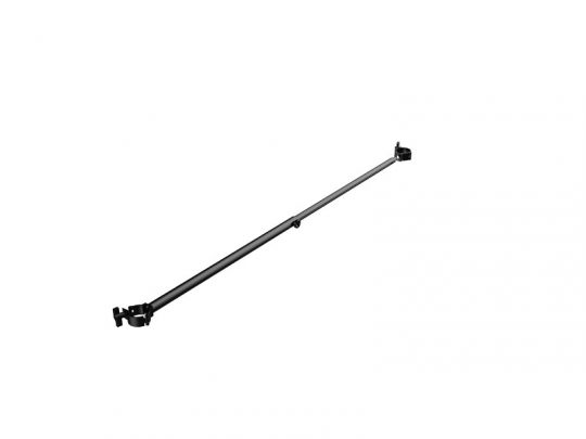Unilumin Stacking - URMIII 2.6 MK2 Pro frame crossbar for rent, a long black metal rod with sturdy clamps at each end, displayed diagonally on a white background—ideal for LED screen setups and event rentals.