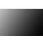 Large flat-screen television with a black display, slim black bezel, and minimalist design, shown against a plain white background. Ideal for modern home entertainment setups.