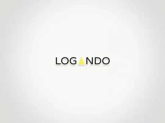 LOGANDO logo in black capital letters on a white background; the A is replaced by a yellow, cone-shaped stack with black horizontal lines, resembling a beehive or stacked discs.