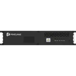 Front view of PIXELHUE EP4T-S HDMI to LWL converter with display, power button, status lights, and left-side PIXELHUE branding.