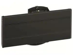 Schwarze Briefklappenabdeckung im rechteckigen, horizontalen Design, modern und schlicht, an einer Tür montiert - ideale Briefkastenklappe für Haustüren zum Kaufen oder Mieten.