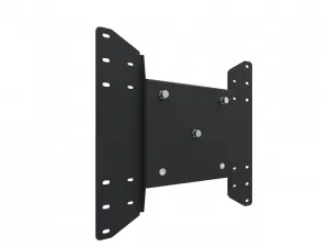 Schwarze, verstellbare TV-Wandhalterung für Flachbildfernseher mit zwei Seitenarmen und zentraler Platte. Die TV-Halterung bietet mehrere Schraublöcher zur flexiblen Montage und ist ideal zum Kaufen oder Mieten geeignet. Perfekt zur sicheren Befestigung moderner Fernseher an der Wand.
