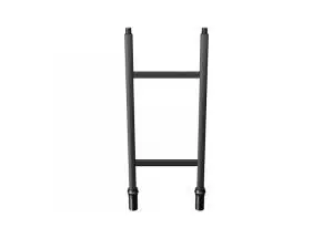 Produktbild: Der Unilumin Stacking - URMIII Stacking Rahmen (Neuware); schwarzer Metallrahmen mit zwei seitlichen Schienen und zwei horizontalen Streben, freistehend vor weißem Hintergrund abgebildet.