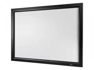 Rechteckiges, wandmontiertes Whiteboard mit schwarzem Rahmen, leicht von rechts betrachtet. Die weiße, leere Oberfläche eignet sich ideal zum Kaufen oder Mieten für Büro oder Zuhause. Perfekt für Notizen, Präsentationen und Organisation im Arbeitsalltag.