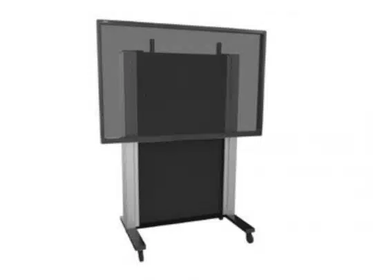 Celexon Expert 2-Säulen-Pylonensystem: Manuell freistehender TV-/Monitorständer als Neuware mit stabilem, fahrbarem Sockel; ideal zum flexiblen Präsentieren und leichten Transport von Monitoren oder Fernsehern. Das System besteht aus zwei robusten Metallsäulen und bietet eine sichere Halterung für Bildschirme.