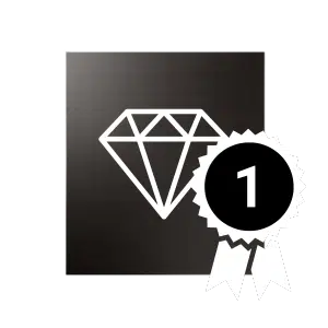 Schwarzes Buch mit weißem Diamant-Symbol auf dem Cover und einer goldenen Erstplatzierungs-Schleife unten rechts; das Buch ist jetzt zum Kaufen oder Mieten verfügbar.