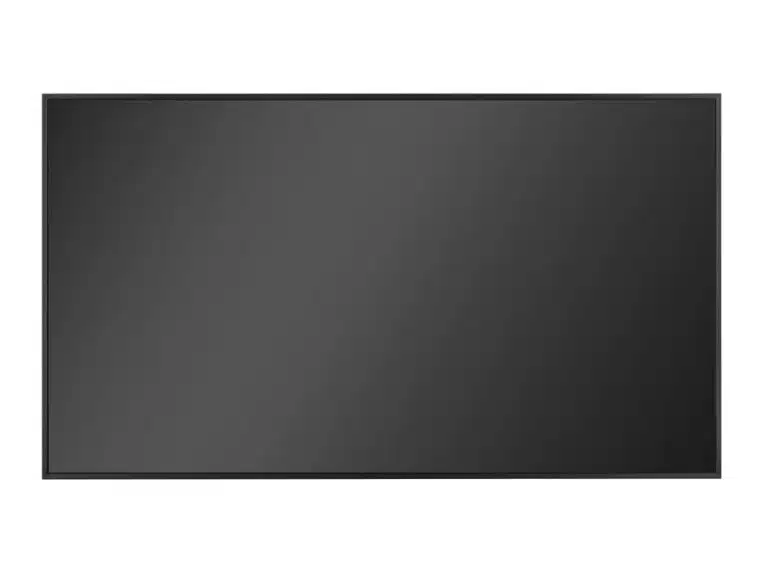 Legamaster DISCOVER 2 DIS-5510, 55 Zoll Professional Display - großes, flaches Monitorpanel mit schwarzem Rahmen, Vorderansicht auf weißem Hintergrund. Der Bildschirm ist ausgeschaltet und zeigt eine dunkle, spiegelnde Oberfläche. Ideal für Kauf oder Miete. SEO-Schlagwörter: Legamaster DISCOVER 2 DIS-5510, 55 Zoll Professional Display kaufen.