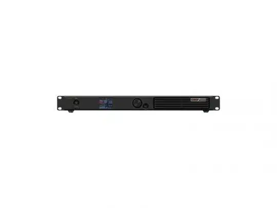NovaStar MX20 All-In-One LED-Controller (Neuware) als schwarzes, rack-montierbares Gerät mit frontseitigen Tasten, zentralem Drehregler, Display und Belüftung-perfekt zum Kaufen oder Mieten für professionelle LED-Setups.