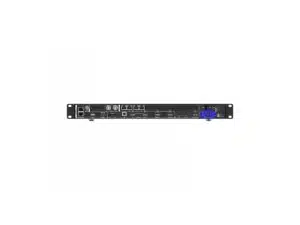 Rückansicht des NovaStar VX400 Pro All-In-One LED-Controllers (Neuware): Das Produktbild zeigt die vielfältigen Anschlussmöglichkeiten, darunter Ethernet-Ports, USB-Anschlüsse, einen Stromanschluss, einen Lüfter und zahlreiche Schnittstellen für flexibles Netzwerk- und Powermanagement. Ideal zum Kaufen oder Mieten; freigestellt vor weißem Hintergrund.