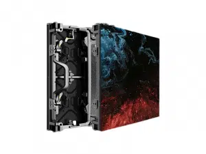 LED Wand Modul 3.9mm Unilumin URMIII 03 MK2 Pro, neues Modul mit den Maßen 0,50 x 0,50 Meter; auf dem Bild ist das schwarze, rechteckige LED-Modul in moderner, schlanker Ausführung zu sehen - die tausenden LED-Punkte versprechen brillante Farbdarstellung und eignen sich perfekt für professionelle Video-Wände.