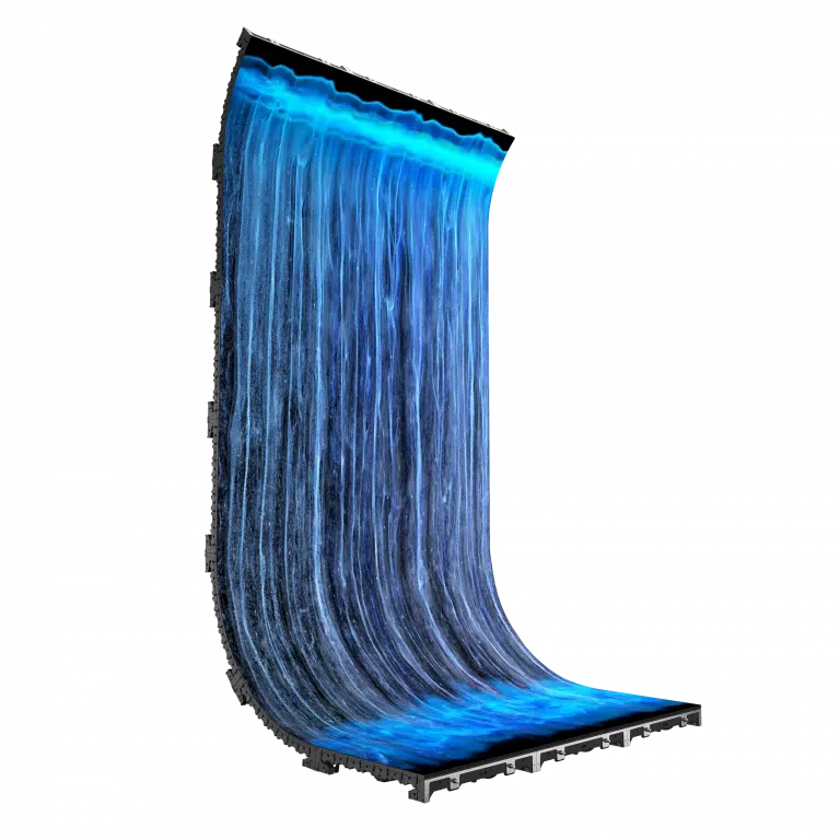 Erleben Sie den LED Wand Modul 3.9mm - Unilumin URMIII 03 MK2 Pro Flex XS (Neuware) mit digital animiertem Wasserfall-Effekt - für nahtlose Wasserillusionen auf dem Boden. Dieses beeindruckende Modul können Sie kaufen oder mieten.