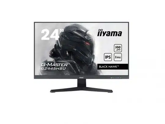 Das Bild zeigt einen Bildschirm. iiyama G2445HSU-B2 - Produktbild. 