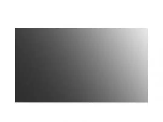 Rechteckiges Farbverlaufsfeld, das von Schwarz (links) zu Weiß (rechts) übergeht, vor weißem Hintergrund - ideal als Graustufen-Farbverlauf oder Gradient für Designprojekte.