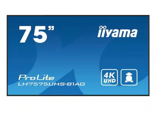 Das Bild zeigt einen Bildschirm. iiyama LH7575UHS-B1AG - Produktbild
