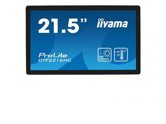 Das Bild zeigt einen Touch-Monitor. iiyama OTF2216MC-B1 - Produktbild
