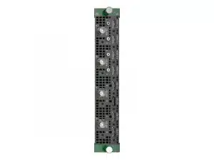 Input Karte für Pixelhue Q8: Schwarzes Frontpanel, fünf silberne Drehregler, Schalter, Buchsen, grüne Endkappen oben/unten.