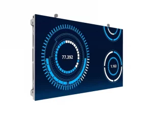 Digitalanzeige eines Messgeräts: Auf dem Bildschirm sind blaue, kreisförmige Datenanzeigen mit den Zahlen 77.392 und 1.163 auf dunklem Hintergrund zu sehen; das Display wurde schräg fotografiert.