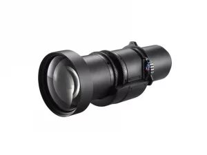 Sony E-Mount 24–70 mm Zoomobjektiv, schwarz, mit Einstellringen und seitlichem Bedienfeld, freigestellt vor weißem Hintergrund.