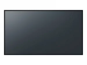 Samsung-Flachbildfernseher, schwarz, ausgeschaltet, mit spiegelnder Oberfläche vor weißem Hintergrund. Perfekt für modernes Wohnen.
